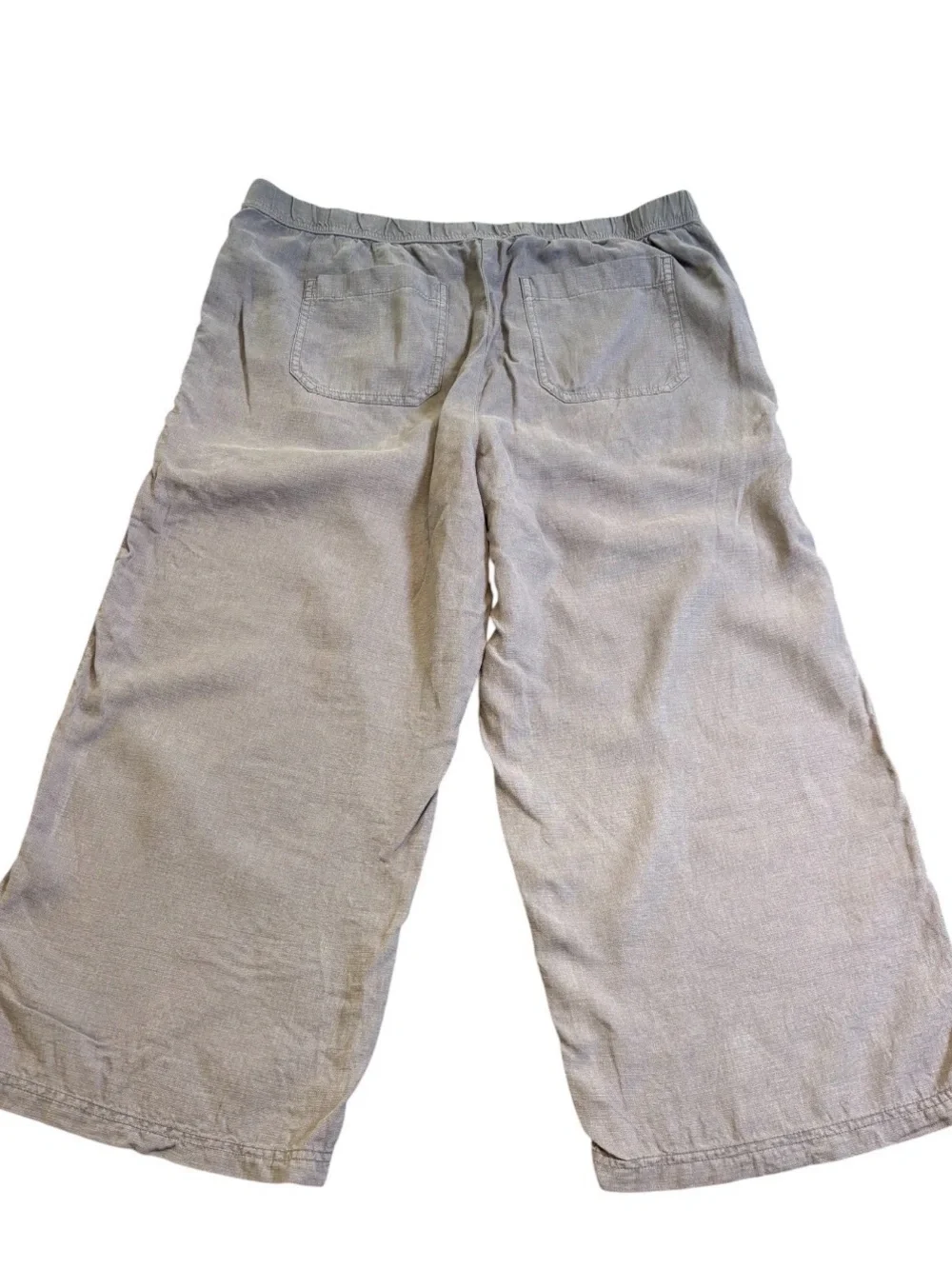 Pure Jill J Jill Linen Tencel Crop Wide Leg Pants Medium Petite Dusty Lavender